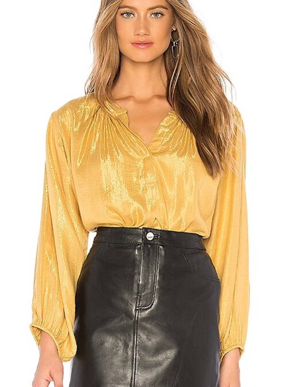 Velvet by Graham & Spencer Carla Blouse in Gold